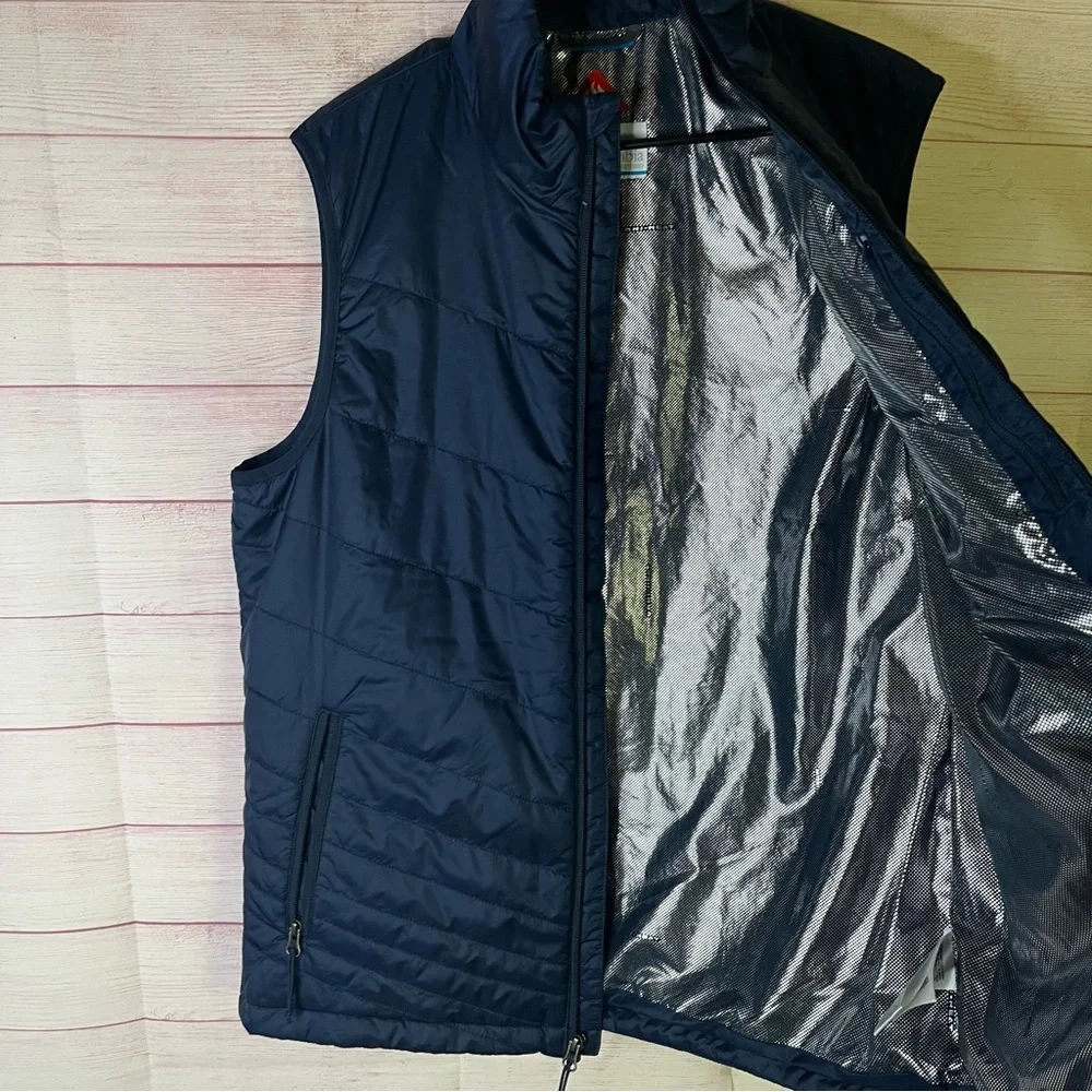 Columbia Blue Omni- Heat Insulated Puffer Zipper Vest Size Medium‎